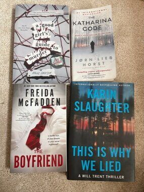 Set of 4 Paperback Thrillers - Mixed Authorso